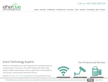 Tablet Screenshot of etherlive.co.uk